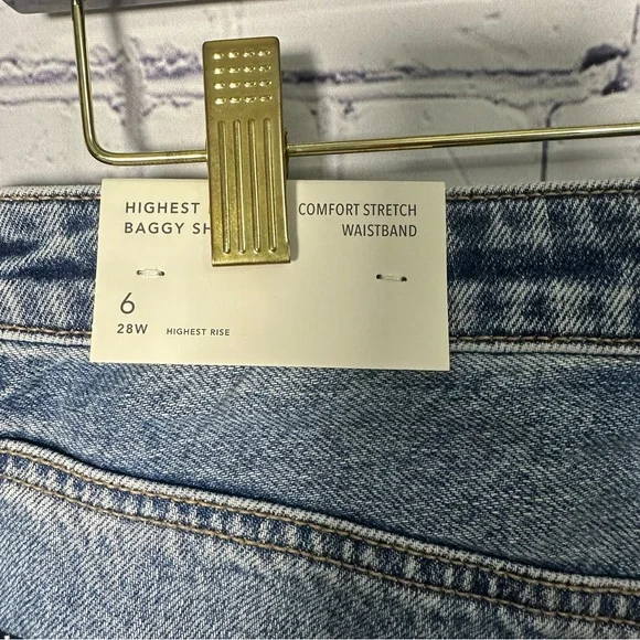 American Eagle NWT Blue Denim Shorts Size 6 - Picture 3 of 5